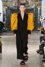A Model wearing an outfit from the women s ready to wear collections, winter 2019 2020, original creation, during the Womenswear Fashion Week in Paris, from the house of Liu Chao